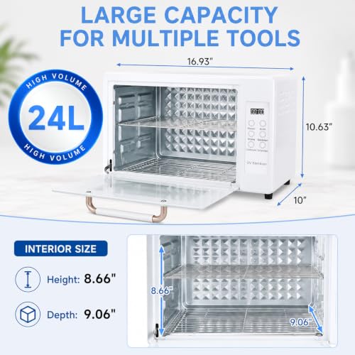 24L Nail Dryer and Cleaning Cabinet (24L / White)