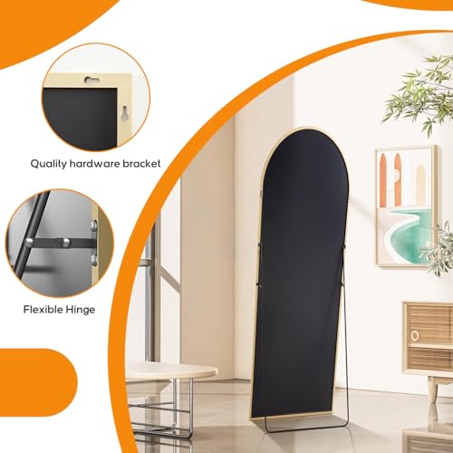 16"x59" Arched Mirror Full Length (Gold / 59"L x 16"W)