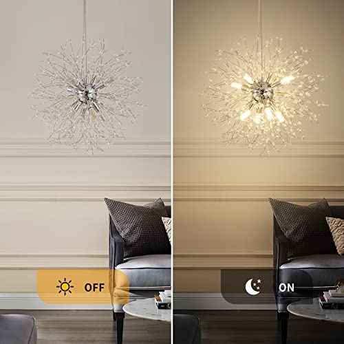 Modern Crystal Chandeliers Firework (8-Light / Chrome)