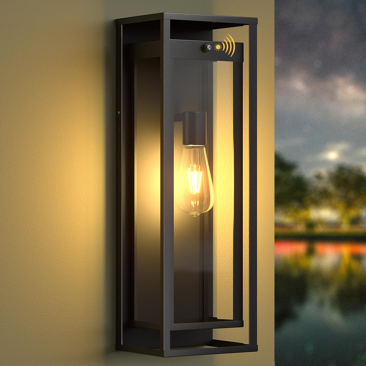 20in Dusk to Dawn Outdoor Lighting Extra Large Modern Waterproof Sconce (Dusk to Dawn / 20in)