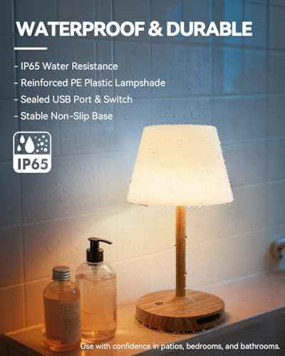 Outdoor Waterproof Shower Lamp (Wood Grain / 5200mAh)