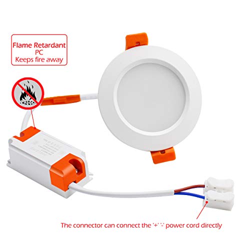 2 Inch LED Recessed Lighting (4000k (Natural White) / 1 Pack (White))