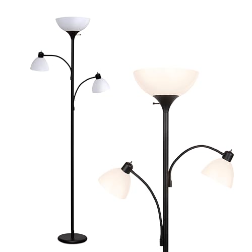 Sky Dome Double LED Floor Lamp (Jet Black)