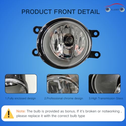 Front Fog Lamps Assembly Compatible with Corolla Altis 2008 2009 2010 (Fit for Corolla Altis 2008-2010)