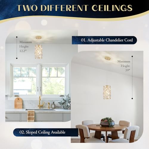 Gold Crystal Pendant Light (Round Gold)