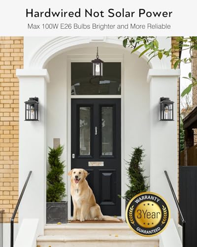 Outdoor Wall Lights Dusk to Dawn (Dusk to Dawn 1 Pack / Black)