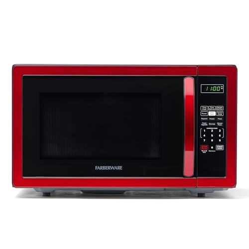 1.1 Cu. Ft. Countertop Microwave Oven (1.1 Cu. Ft. / Metallic Red)