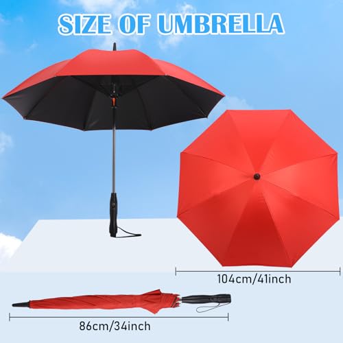 Rechargeable Umbrella with Fan 3 (Red)