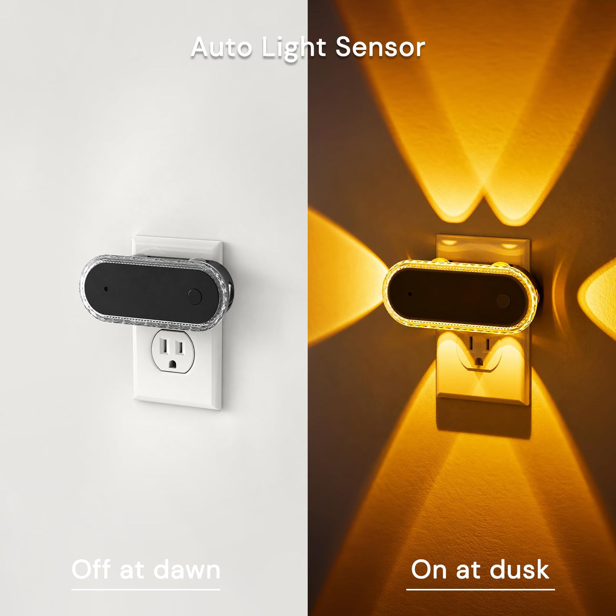 Night Lights Plug into Wall 4 (Black-3CCT-4 / 4 Pack)