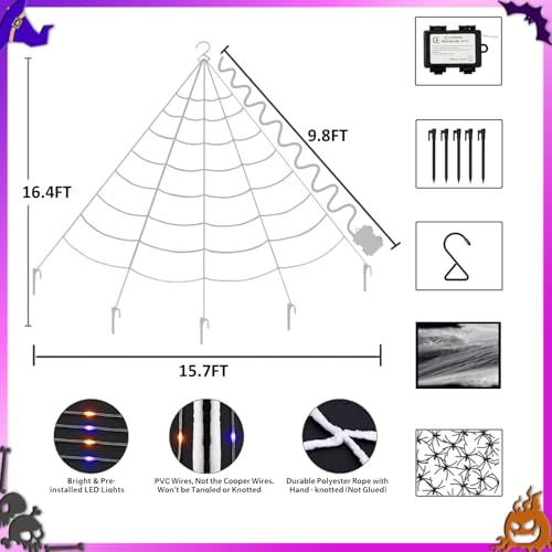 Spider Web Lights Halloween Decoration Outdoor