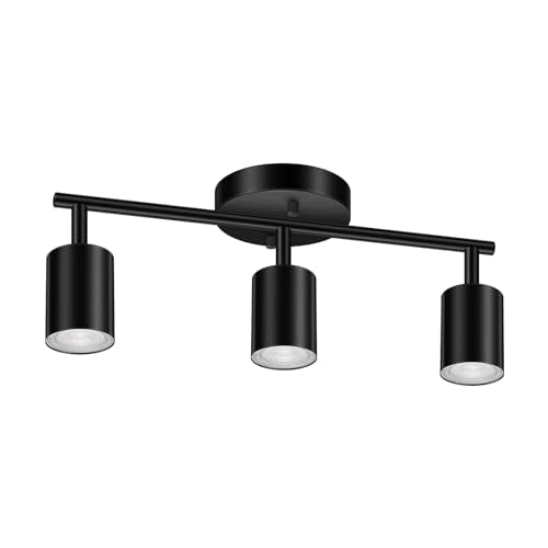 LED Track Lighting Fixtures Ceiling (Black / 13.35" 3 Light Track Light)