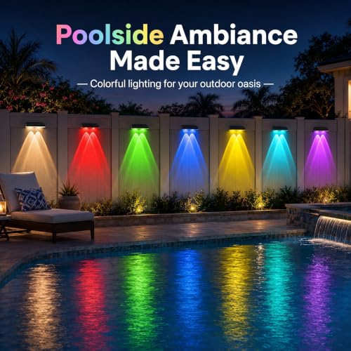 Solar Fence Lights Outdoor
