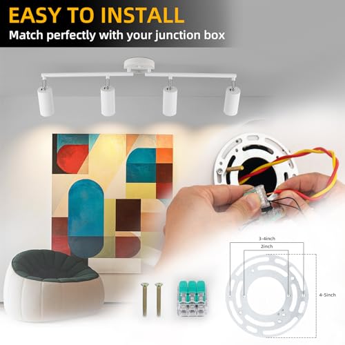 LED Track Lighting Kit 48W Track Light (White)