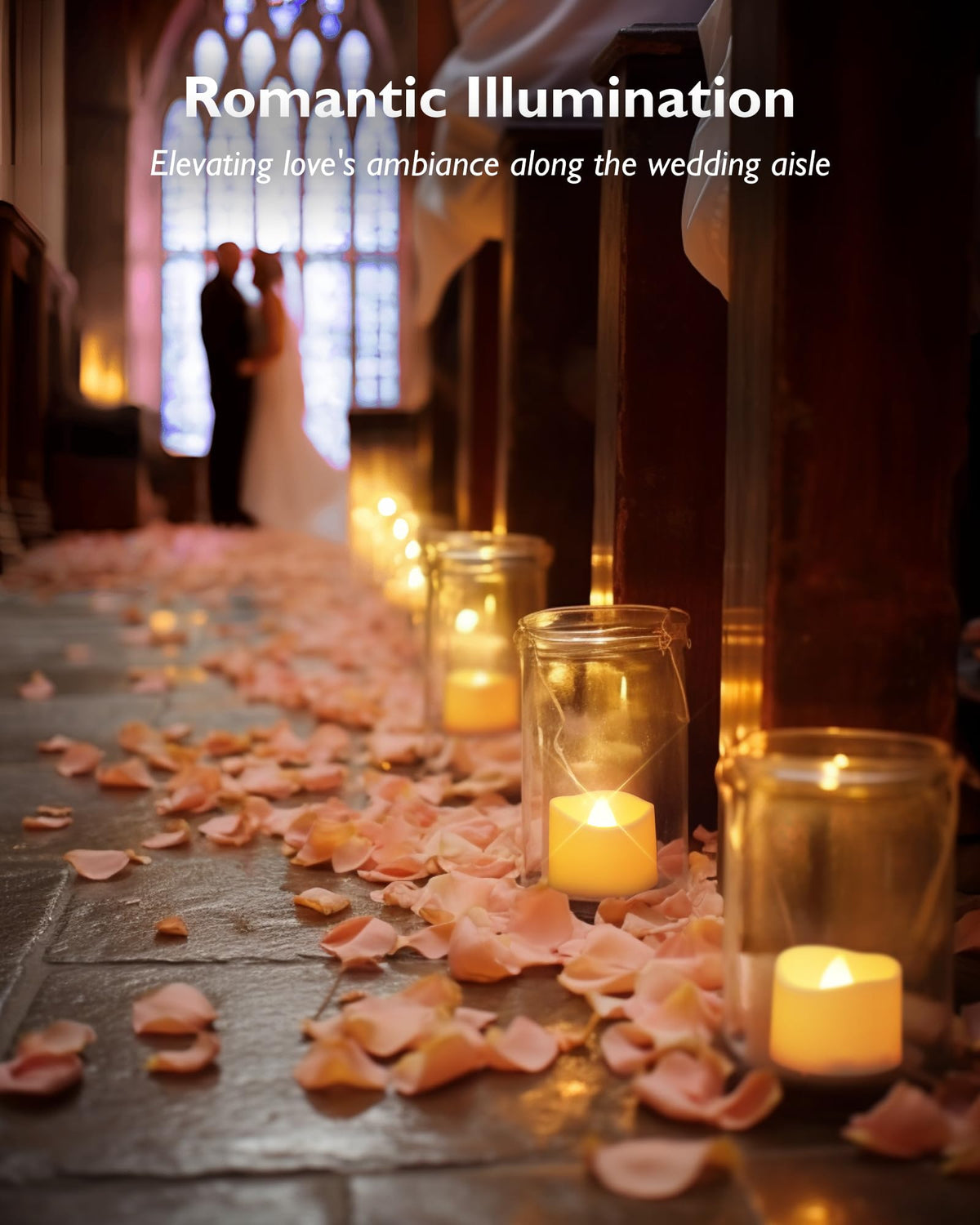 Flameless Tea Lights Candles Battery Operated - 24 Pack