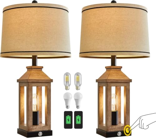 23.75" Farmhouse Dual USB Charging Ports 3 (Wood Grain)
