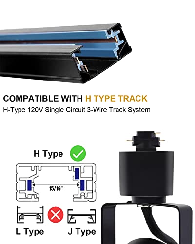 Track Lighting Heads 10W 4000K Cool White Dimmable Bright LED Track Lights Fixtures for Accent Retail Kitchen Artwork