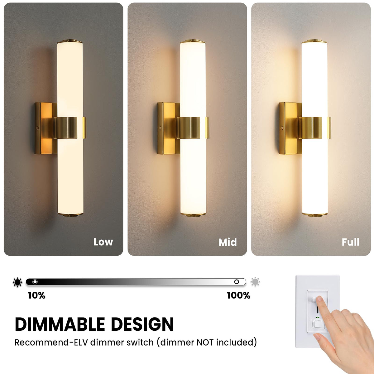 Gold Bathroom Light Fixtures (Gold / 16 INCH)