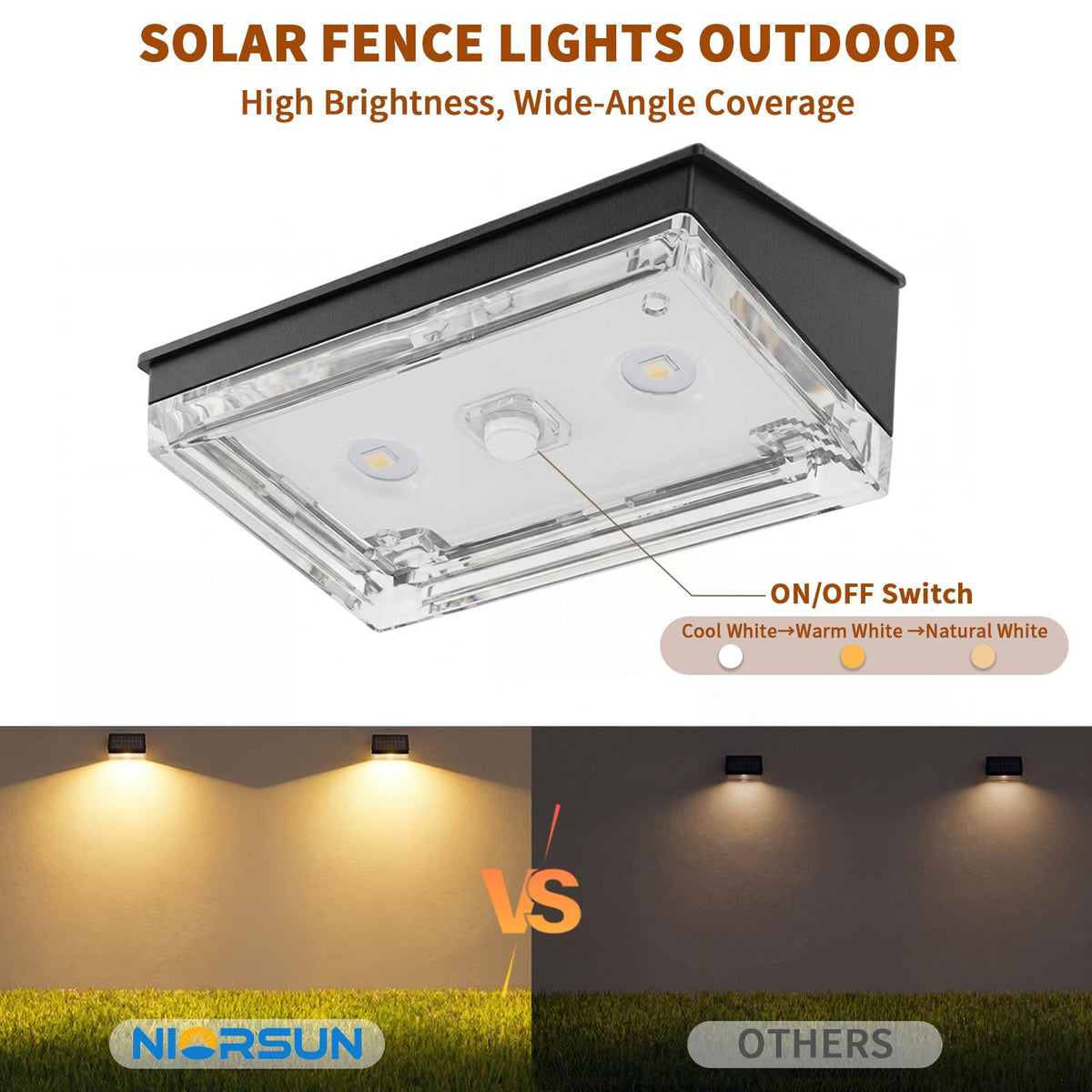 Solar Fence Lights 20 Pack (Black / 20 Pack)