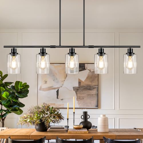 40in 5 Light Kitchen Island Lighting (Black / 5-Light)