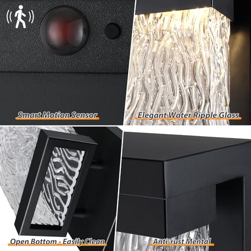 2 Pack Motion Sensor LED Outdoor Lights (Motion Sensor- 2 PACK / Black)