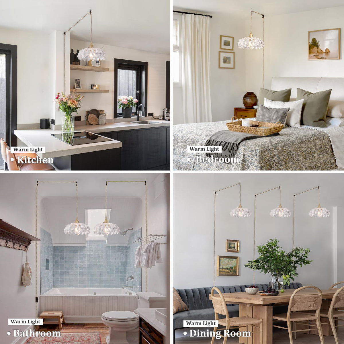 Plug in Pendant Light Hanging Light Fixtures with Plugin Cord On (Yellow Clear)