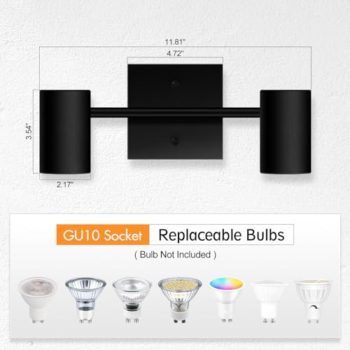 2 Light Track Lighting Kit (2 light-black)