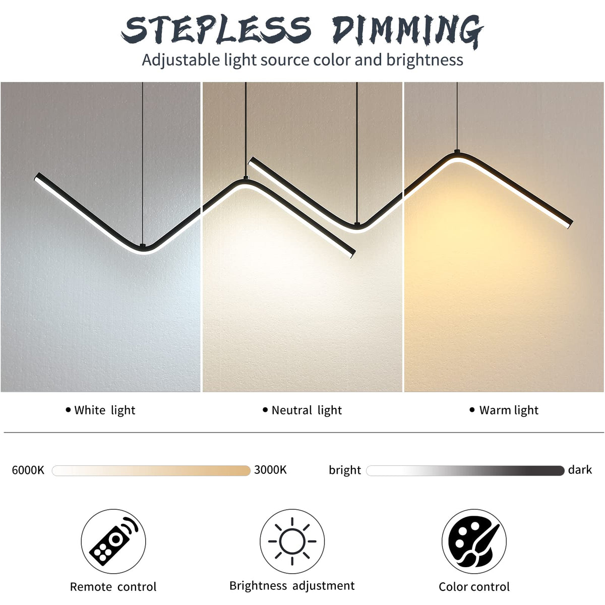 LED Modern Linear Pendant Lights (J / 47IN)