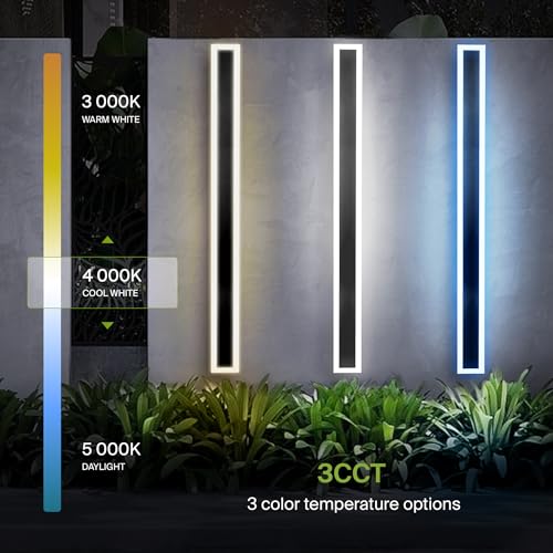 72" LED Linear Wall Sconce 2 Pack (Black)