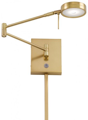P4308 248 George's Reading Room LED Swing Arm Wall Lamp (Honey Gold)