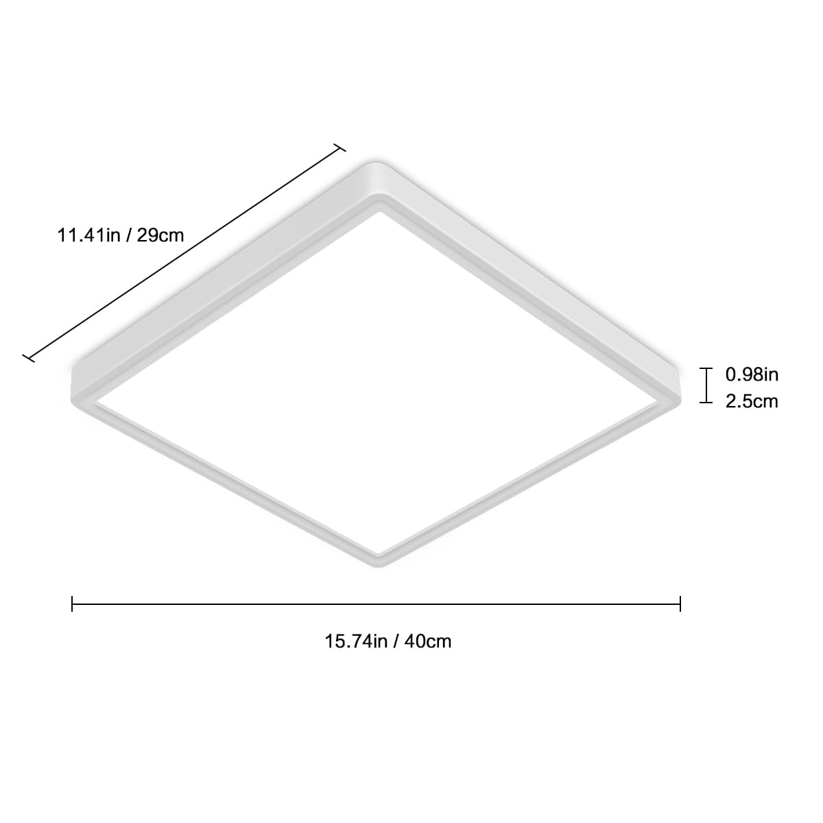 12 inch Dimmable LED Flush Mount Ceiling Light with Remote (1 Pack (Dimmable))