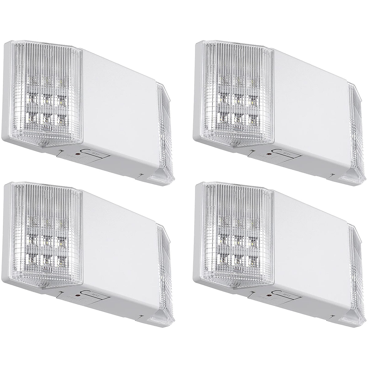 4 Pack LED Emergency Lighting with Battery Backup White (Off-White)