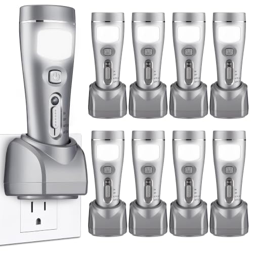 9 Pack Rechargeable Emergency Light with Auto On Power Outage