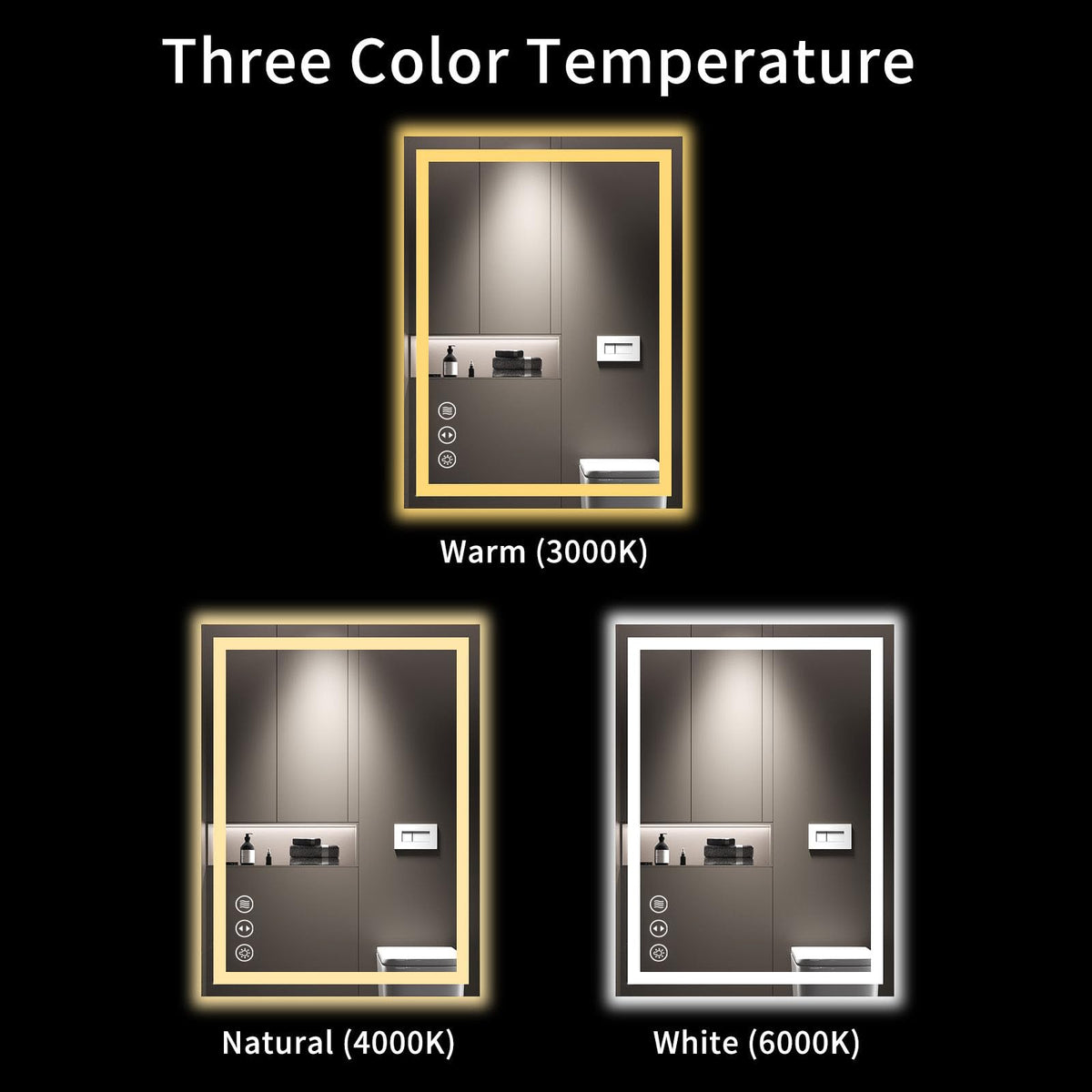24"X32" LED Bathroom Mirror with Lights (Led / 32"L x 24"W)