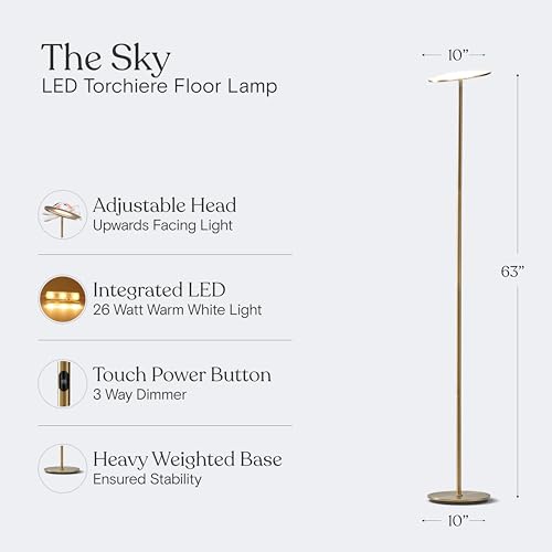Sky LED Floor lamp (Antique Brass)