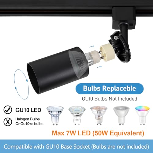 Plug in Track Lighting with Power Cord (Black)