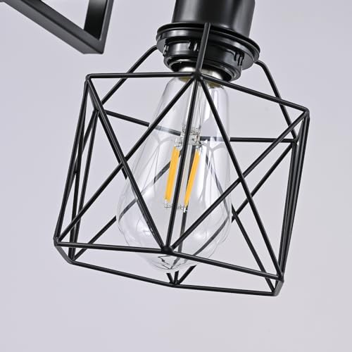 Vintage Industrial Pendant Light Over Table