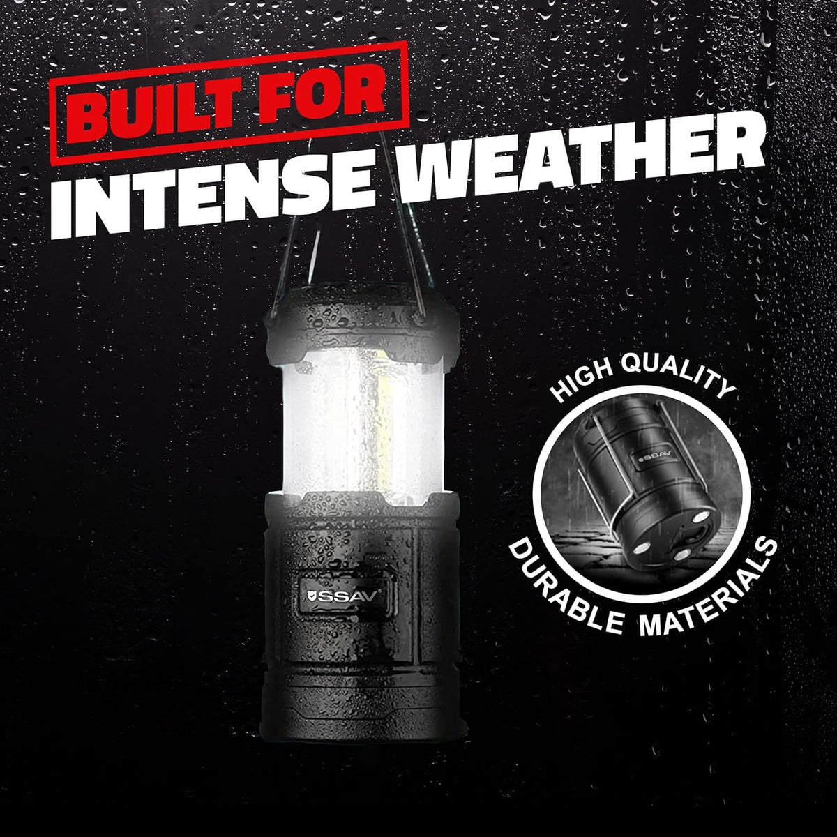 2 Pack Black LED Lanterns (2 Pack Charcoal Black)