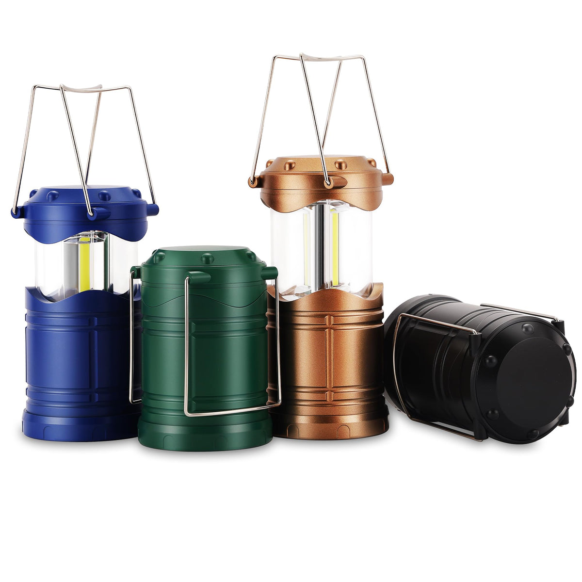 LED Camping Lantern (Blue, Dark Green, Gold, Black)