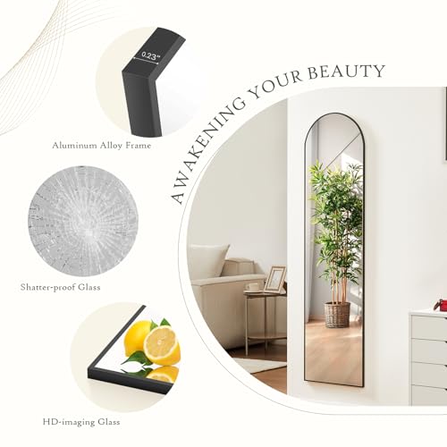 Arched Mirror Full Length (Classic Black-arched / 59"L x 16"W)
