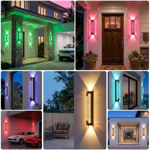 RGB Outdoor Wall Light (Antique Brass / 23.6 Inch)