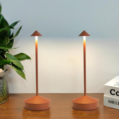 2 Pack Aluminum Cordless Table Lamp