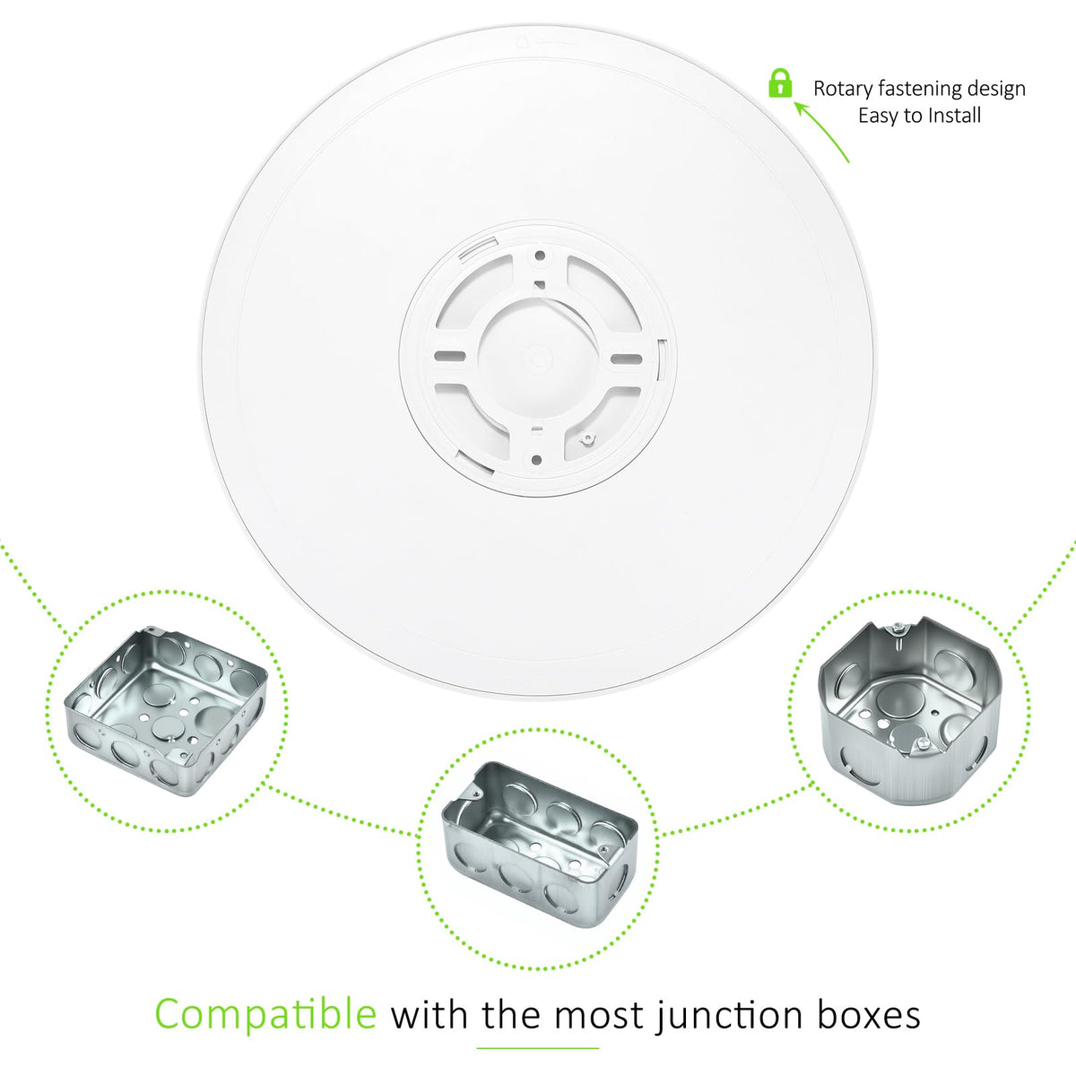 LED Flush Mount Ceiling Light 12in Thin 3CCT White Wired (12Inch-8 Pack / White)
