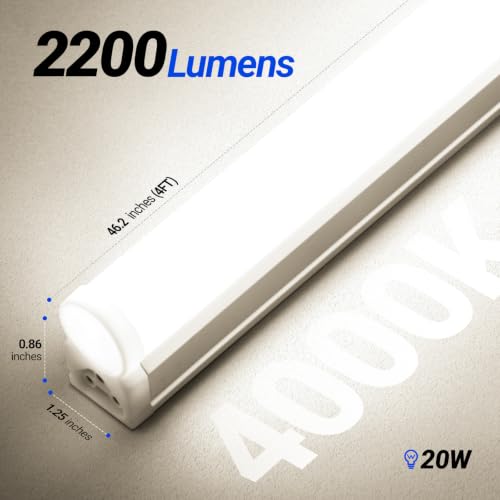 12 Pack T5 LED Shop Light 4FT (4000K Cool White / 12 Packs)