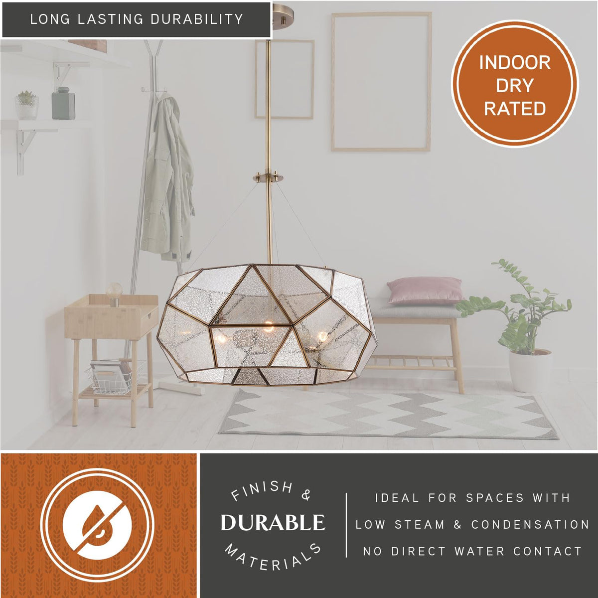 Euclid 3 Light Aged Brass Mid (Aged Brass / Med Pendant)