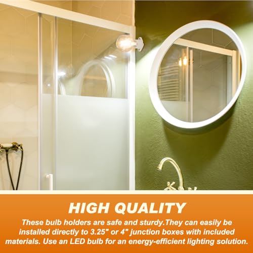 4 Pcs E26 Light Socket Porcelain Keyless Lamp Holder