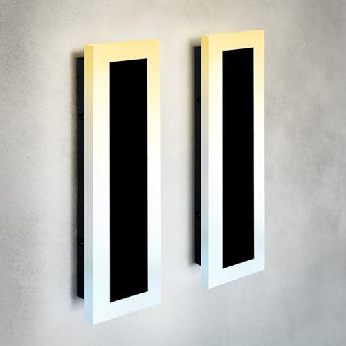 18" LED Linear Wall Sconce 2 Pack (Black)