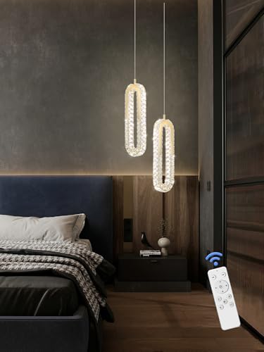 1 Ring Chandelier Gold Modern Pendant Lighting LED Dimmable Hanging Crystal Chandelier for Kitchen Island Foyer Lobby Living Room Staircaes (Gold / 1 Ring)