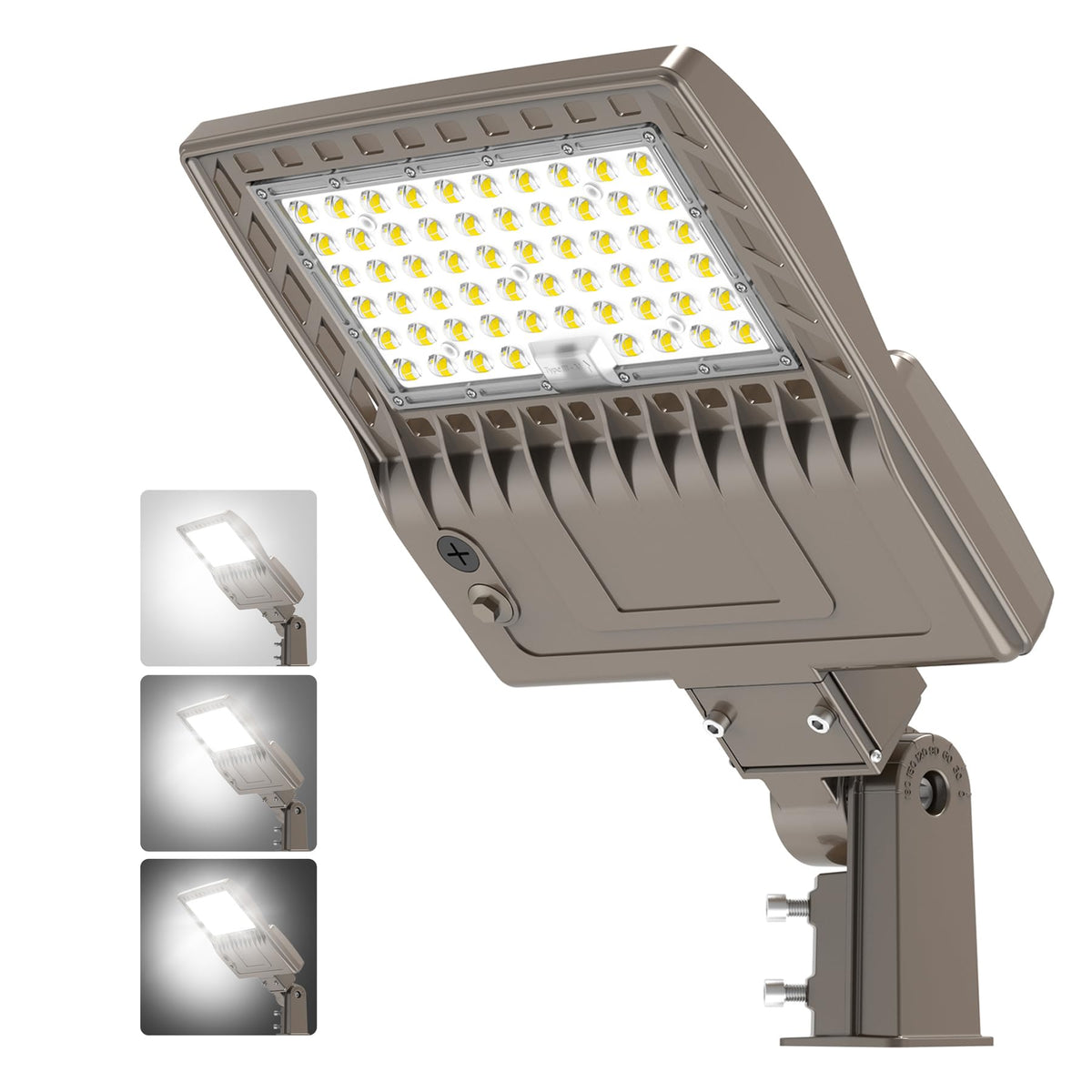 480Volt LED Parking Lot Light 240W Shoebox Area Pole Lights Slip Fitter (240W)