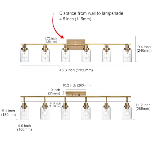 6 Light Multi (Brass / 6-Light)