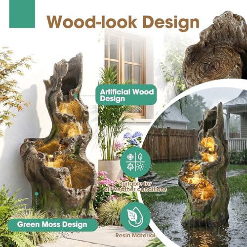 40" H Water Fountains Outdoor
